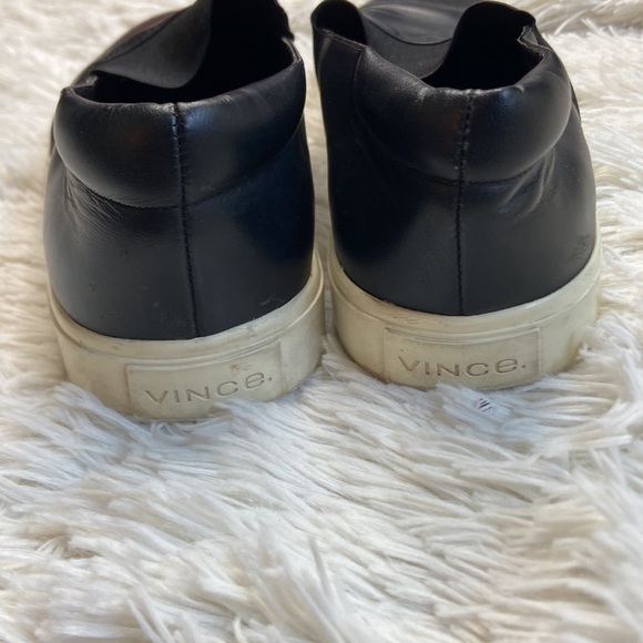 VINCE CORBIN SLIP-ON SNEAKER IN BLACK LEATHER - Picture 4 of 6